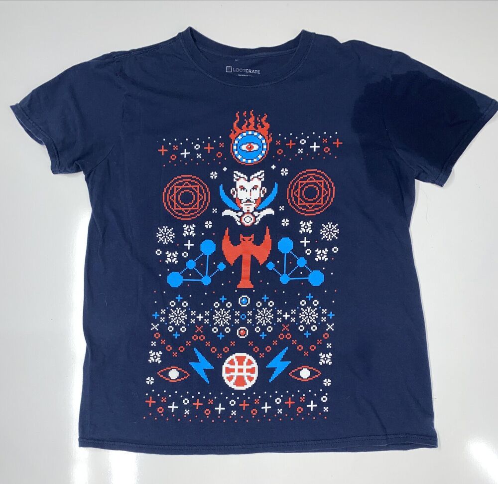 Lootcrate exclusive doctor strange ugly sweater graphics t shirt size large